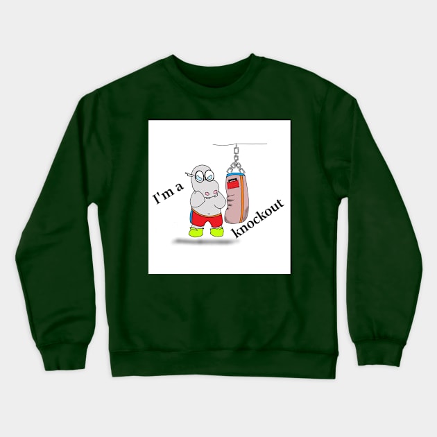 Boxing hippo Crewneck Sweatshirt by Little but Mighty